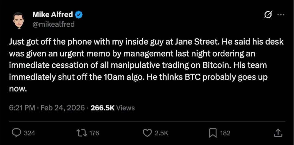 Mike Alfred’s unverified claims added fuel to the narrative | Source: X (MikeAlfred)